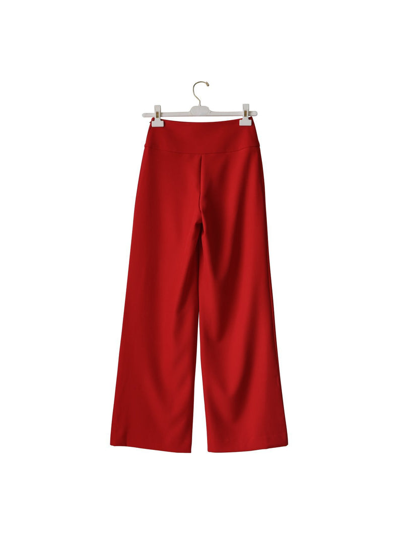 HIGH RISE TWILL TROUSERS