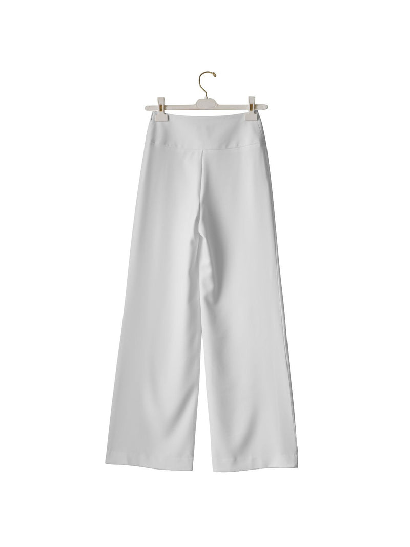 HIGH RISE TWILL TROUSERS