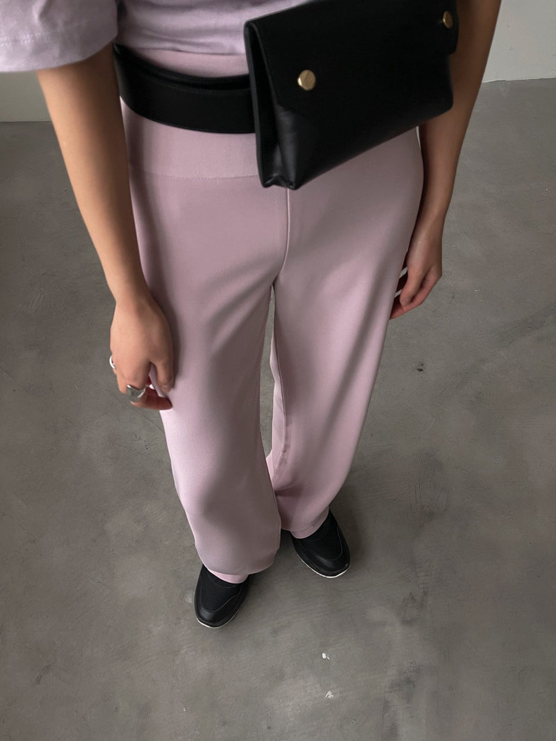 HIGH RISE TWILL TROUSERS