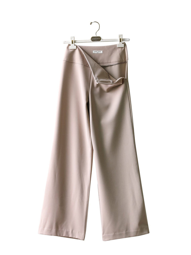 HIGH RISE TWILL TROUSERS