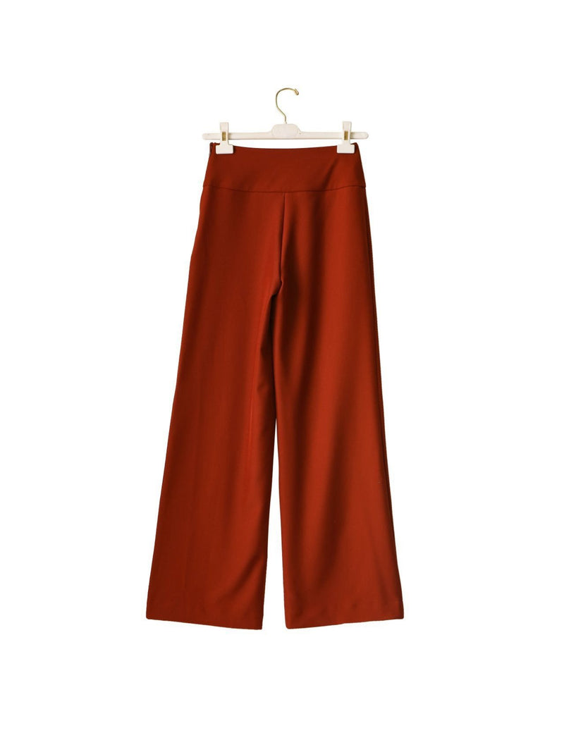 HIGH RISE TWILL TROUSERS