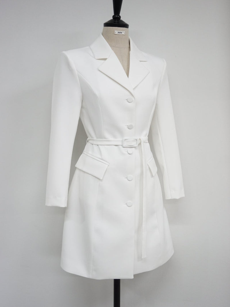 COLLARED BUTTON THROUGH DRESS