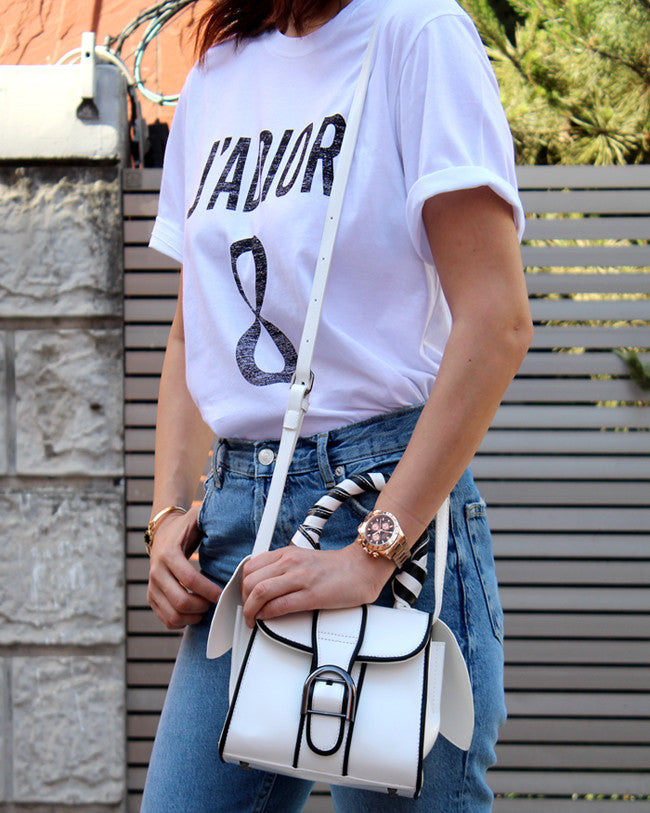 CONTRAST HANDLE BAG