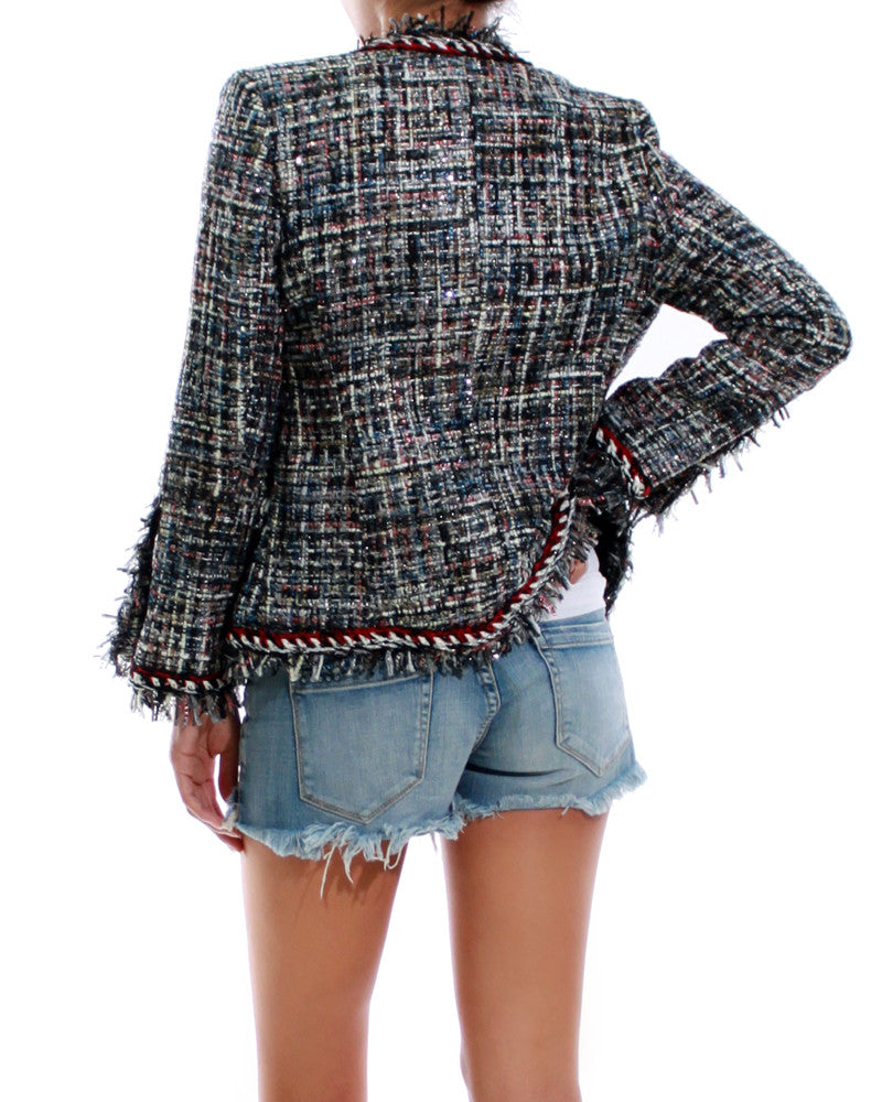 METALLIC TWEED JACKET