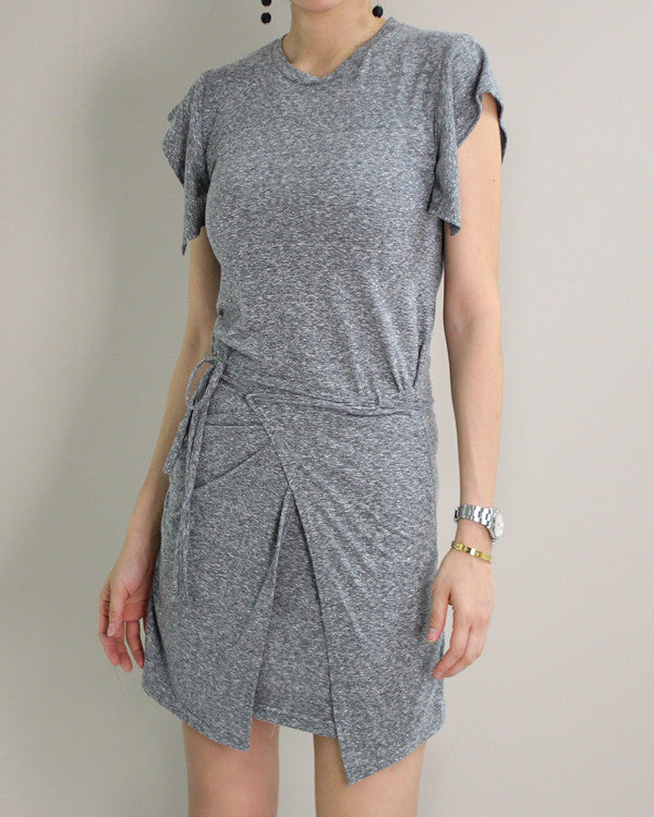 WRAP JERSEY DRESS