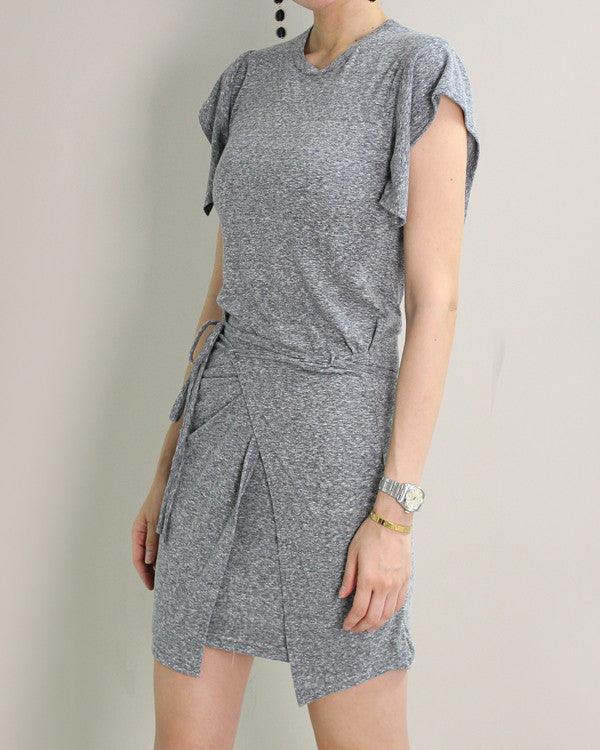 WRAP JERSEY DRESS