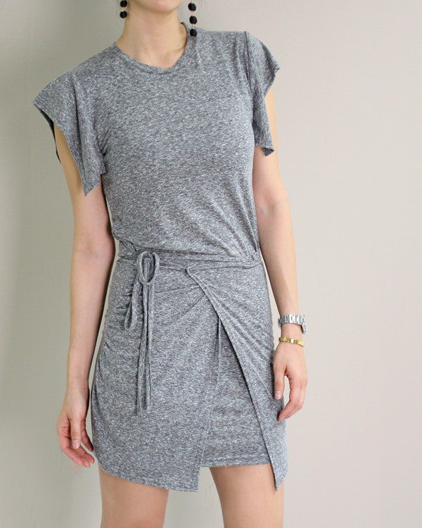 WRAP JERSEY DRESS
