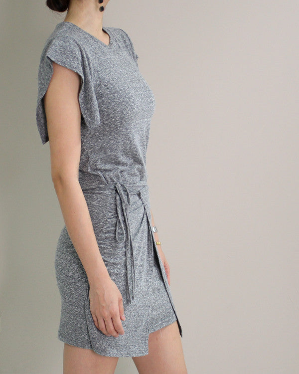 WRAP JERSEY DRESS