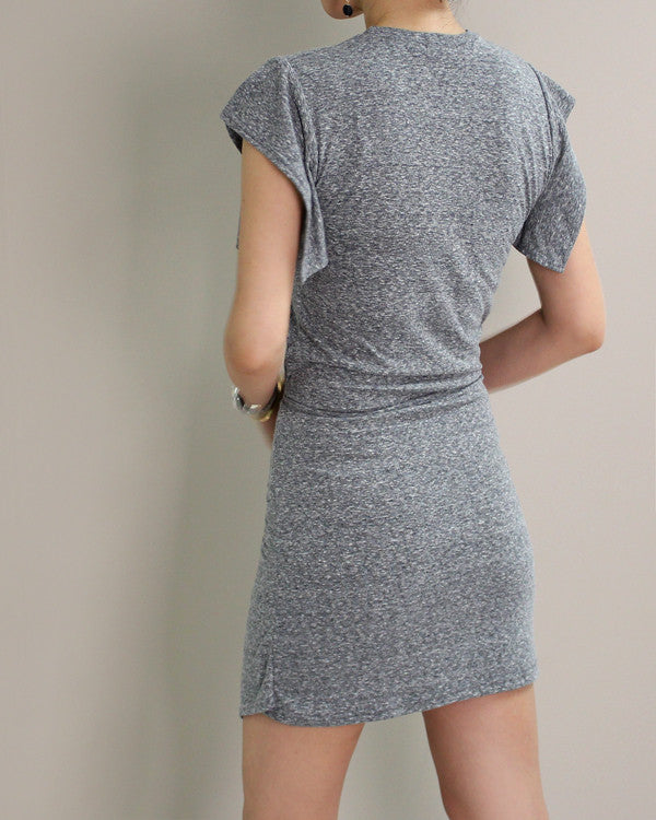 WRAP JERSEY DRESS