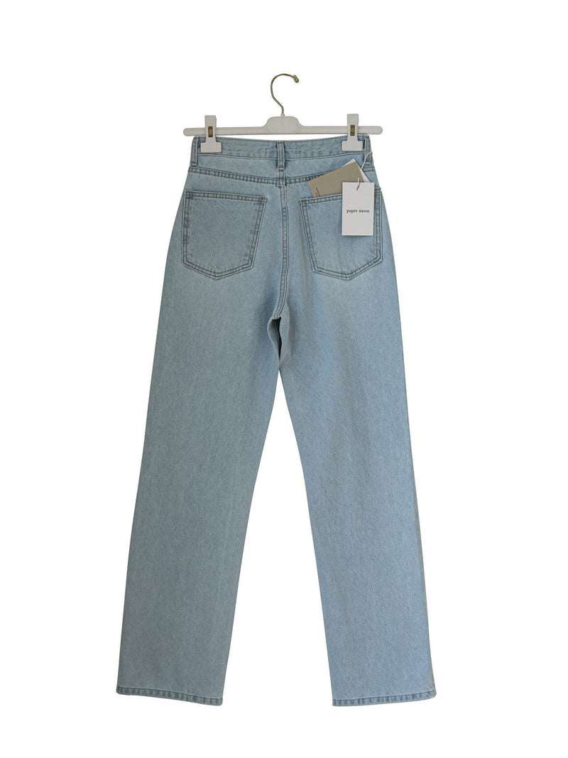 ICE BLUE STRAIGHT DENIM JEANS