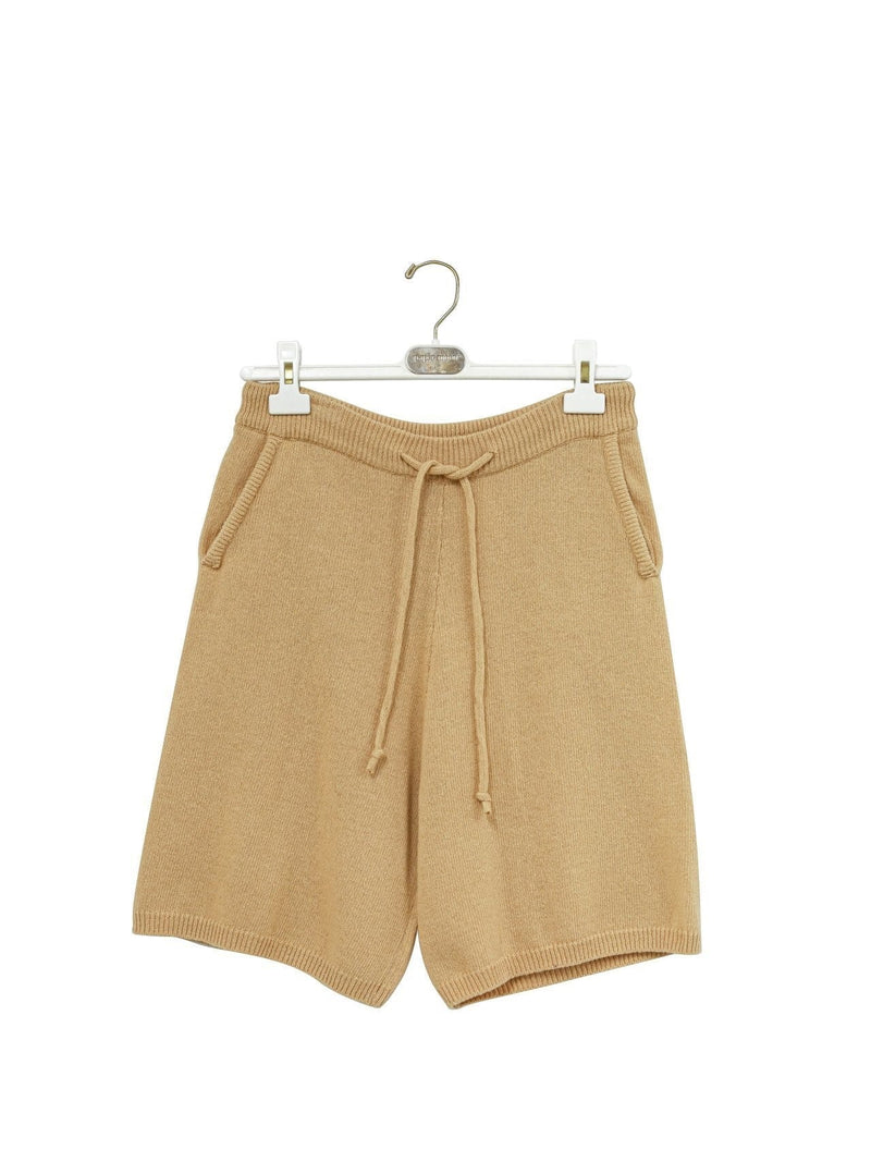 LAMBSWOOL DRAWSTRING BERMUDA SHORTS