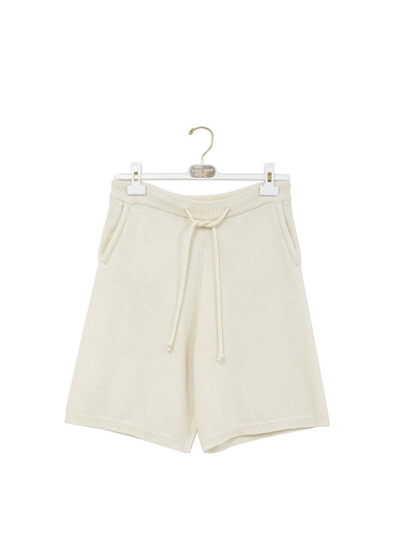 LAMBSWOOL DRAWSTRING BERMUDA SHORTS