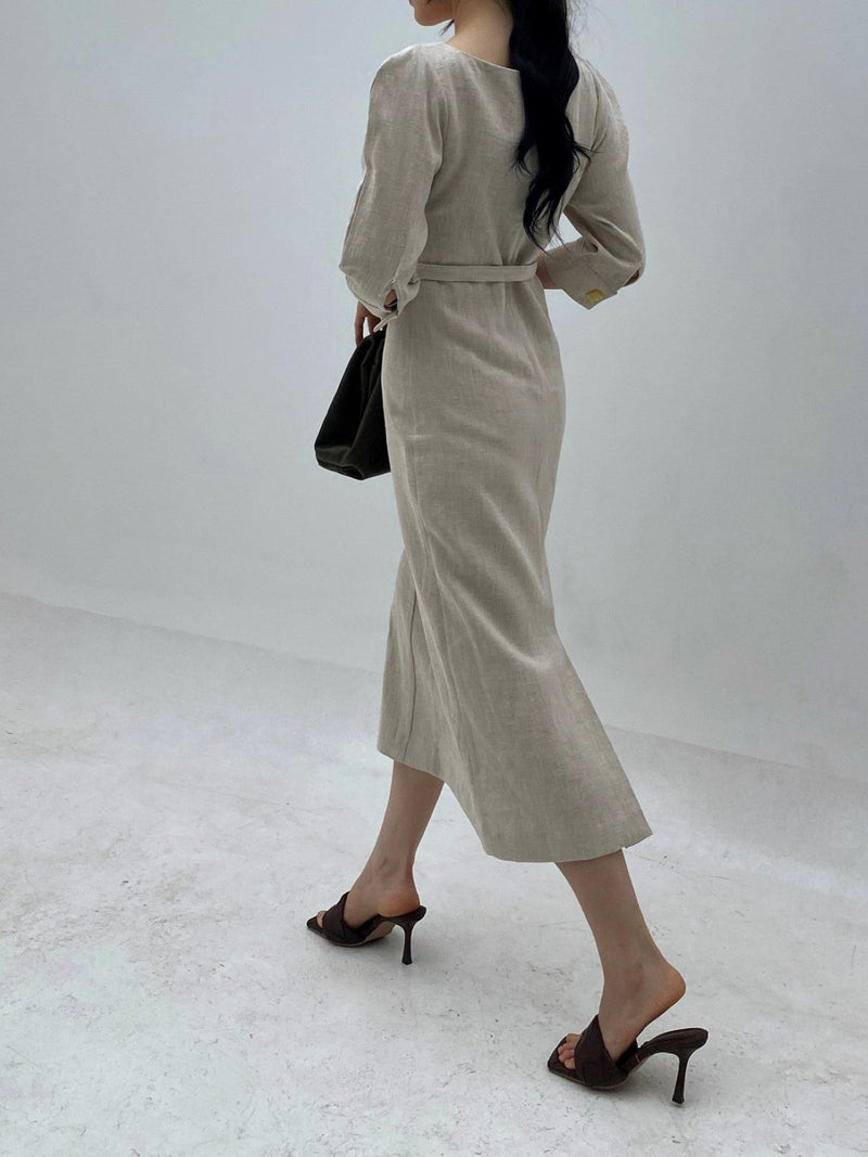 LEONIA LINEN DRESS