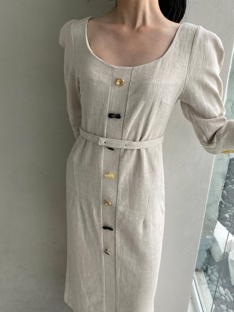 LEONIA LINEN DRESS