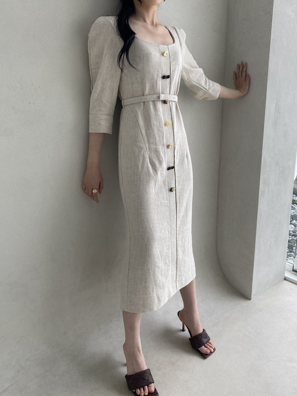 LEONIA LINEN DRESS