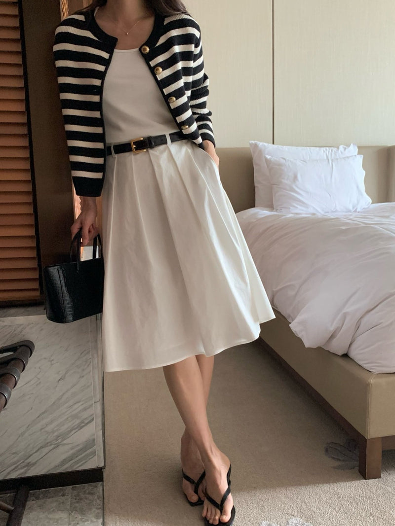 LILY BLOOM MIDI BANDED SKIRT