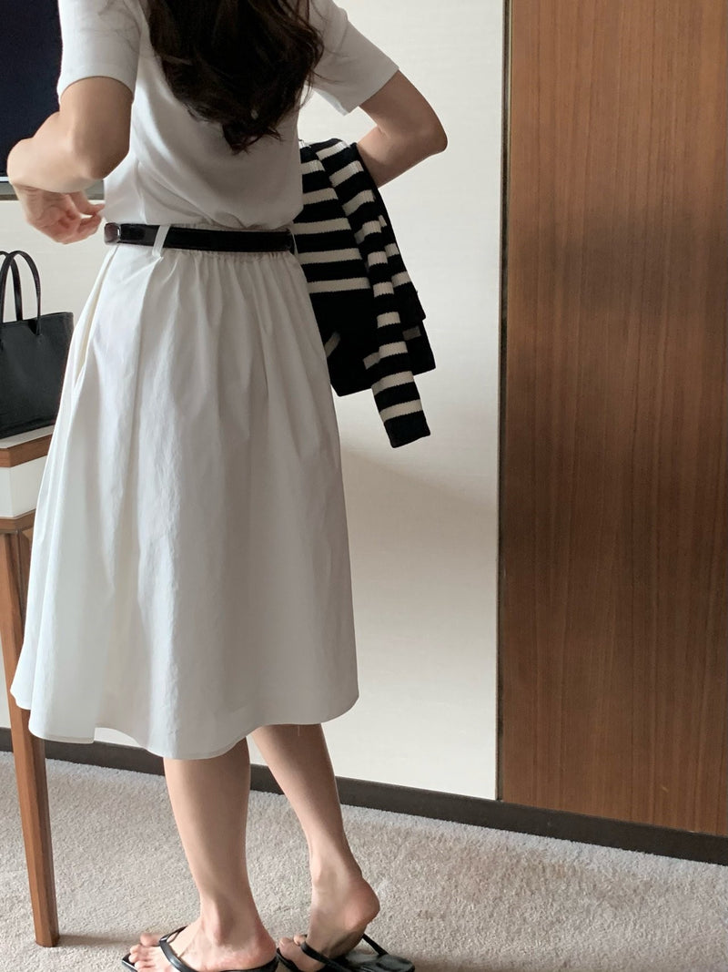 LILY BLOOM MIDI BANDED SKIRT