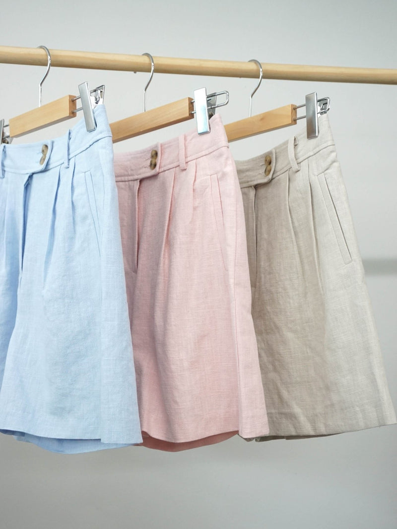 LINEN TAILORED SHORTS