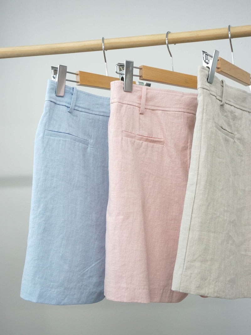 LINEN TAILORED SHORTS