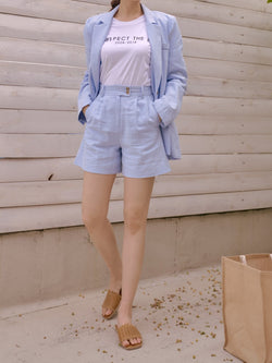 LINEN TAILORED SHORTS