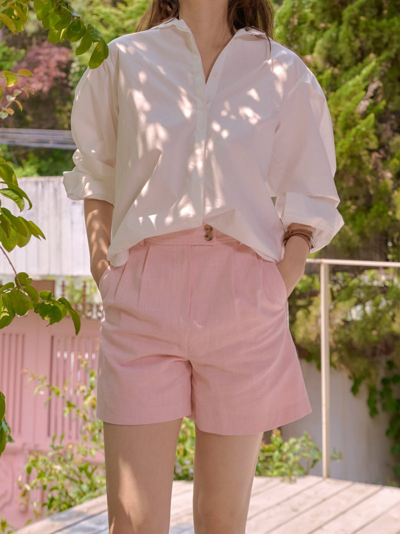 LINEN TAILORED SHORTS