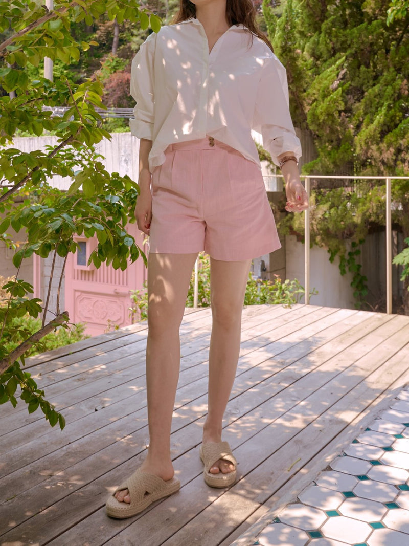 LINEN TAILORED SHORTS