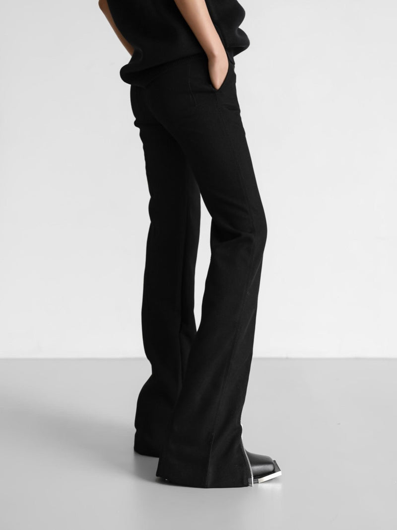 LUXE CHUNKY ZIPPED DETAIL TROUSERS