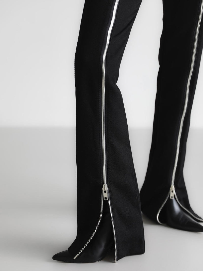 LUXE CHUNKY ZIPPED DETAIL TROUSERS