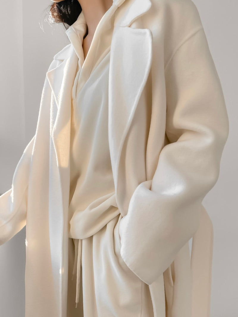 LUXE HANDMADE BELTED ROBE COAT