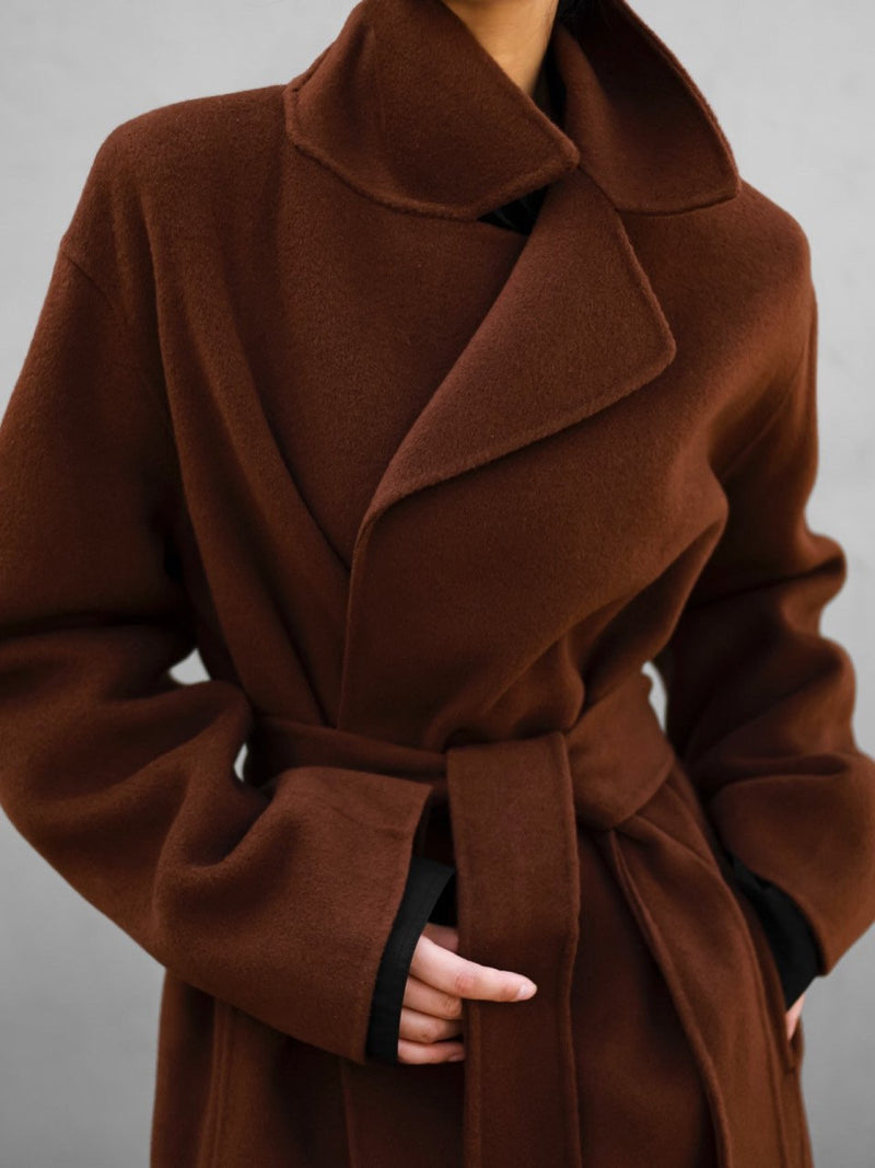 LUXE HANDMADE BELTED ROBE COAT