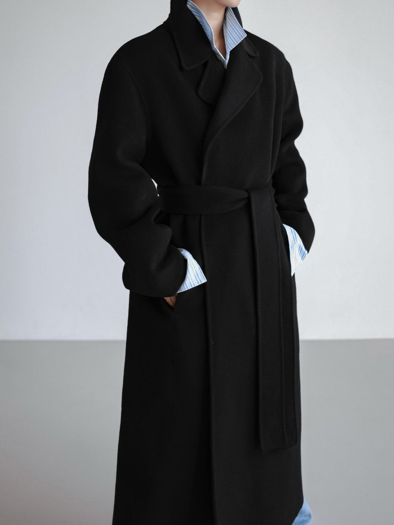 LUXE HANDMADE BELTED ROBE COAT