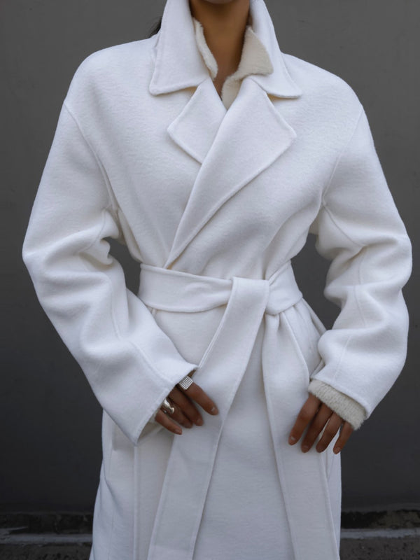 LUXE HANDMADE BELTED ROBE COAT