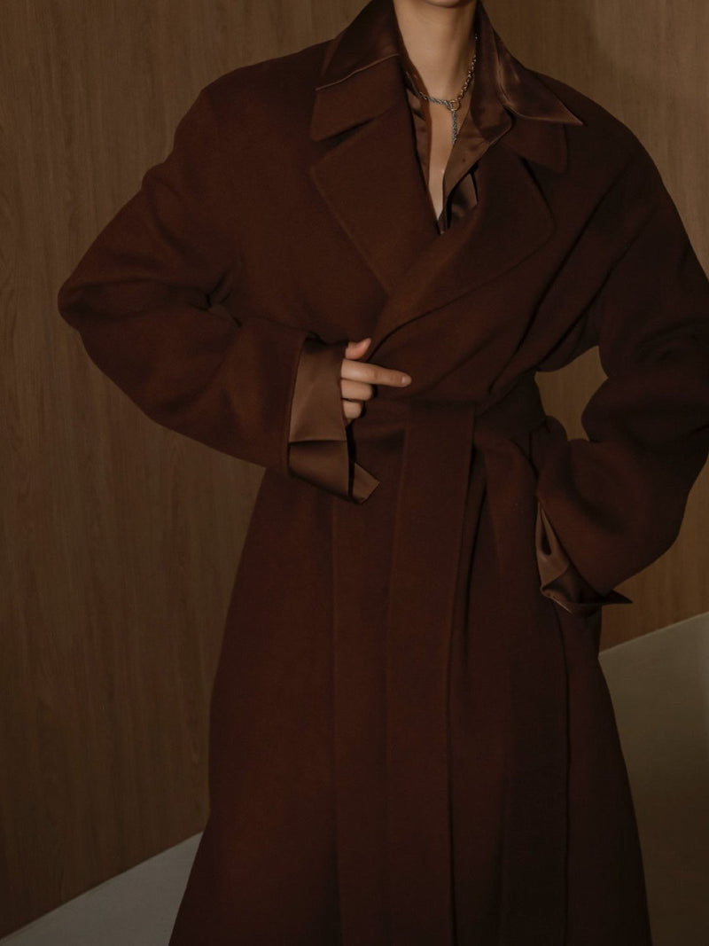 LUXE HANDMADE BELTED ROBE COAT