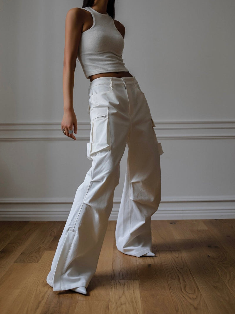 LUXE HEAVY TEXTURE CARGO PANTS