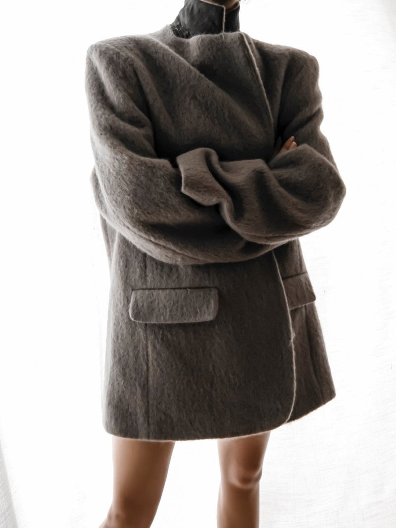 LUXE OVERSIZED MOHAIR WOOL BLAZER