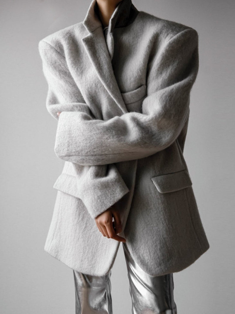 LUXE OVERSIZED MOHAIR WOOL BLAZER