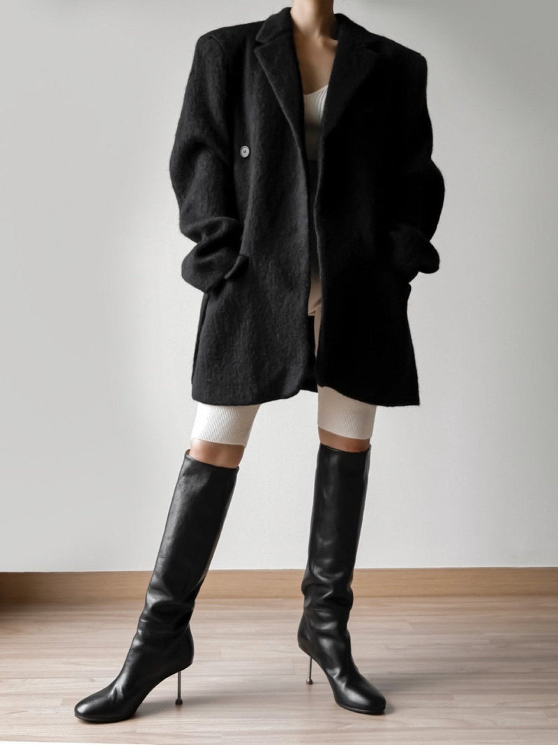 LUXE OVERSIZED MOHAIR WOOL BLAZER