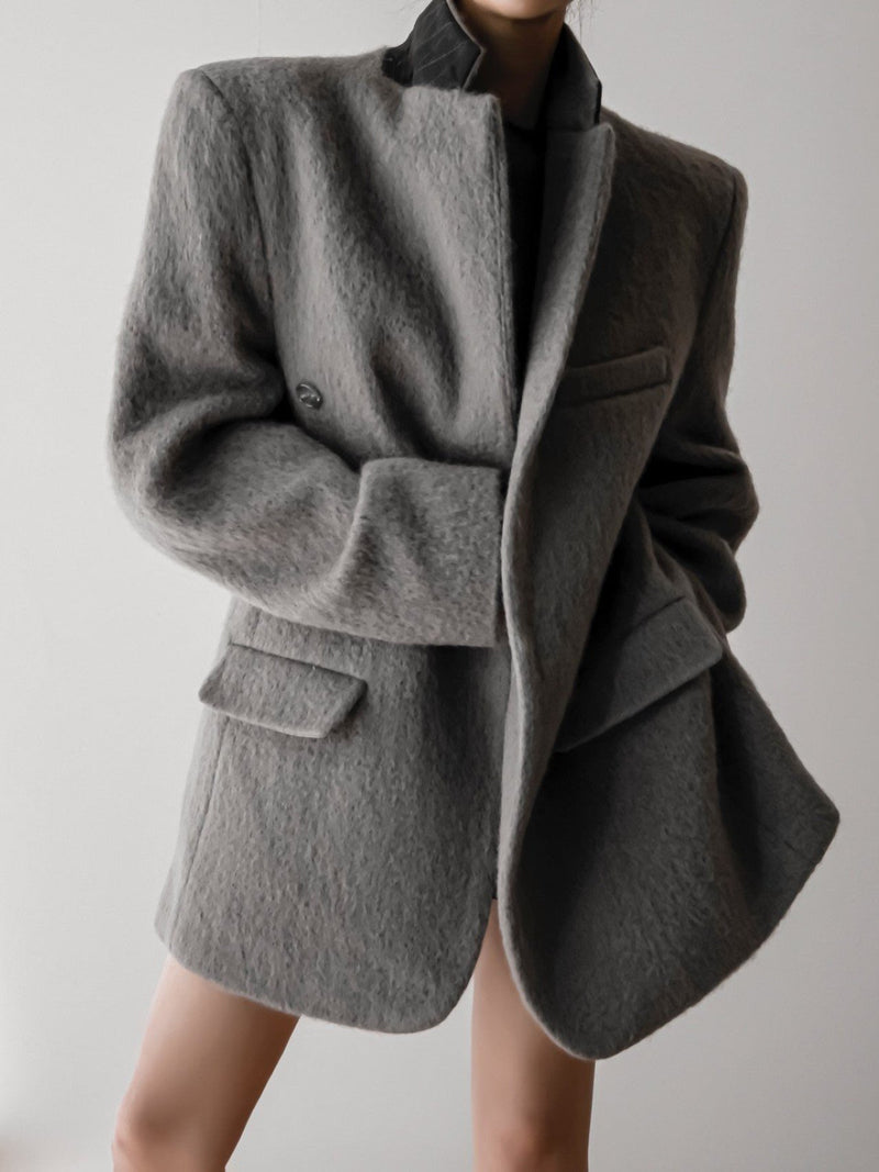 LUXE OVERSIZED MOHAIR WOOL BLAZER