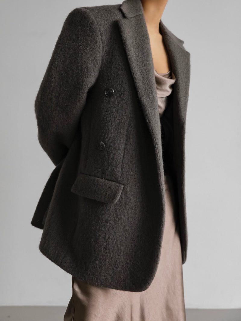 LUXE OVERSIZED MOHAIR WOOL BLAZER