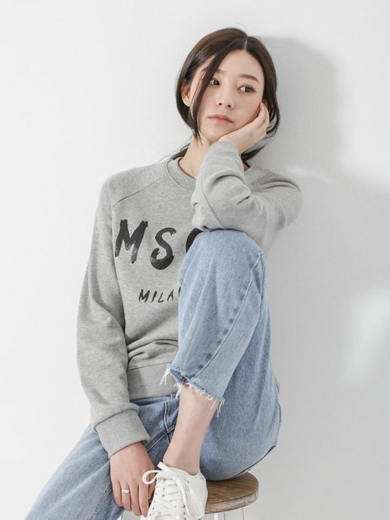 MSGM PRINTED COTTON SWEATSHIRT