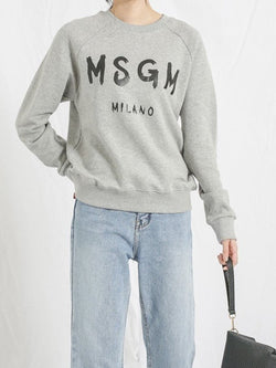 MSGM PRINTED COTTON SWEATSHIRT