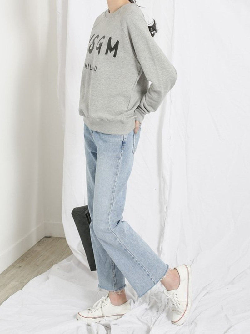 MSGM PRINTED COTTON SWEATSHIRT