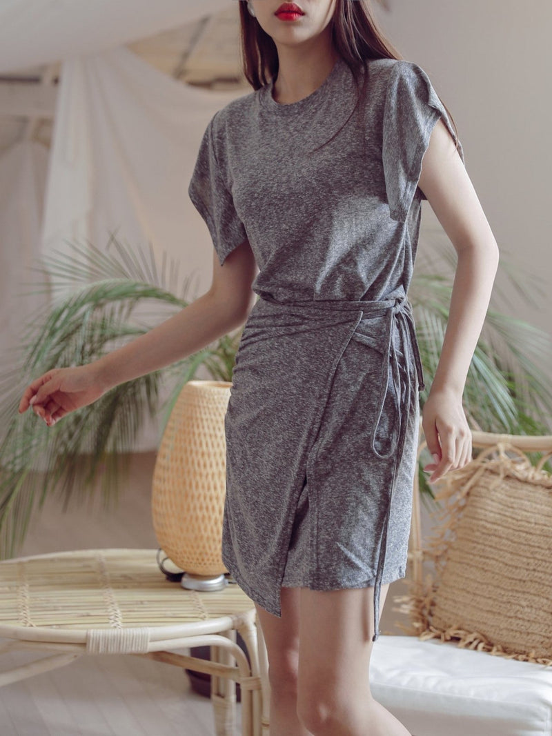 WRAP JERSEY DRESS