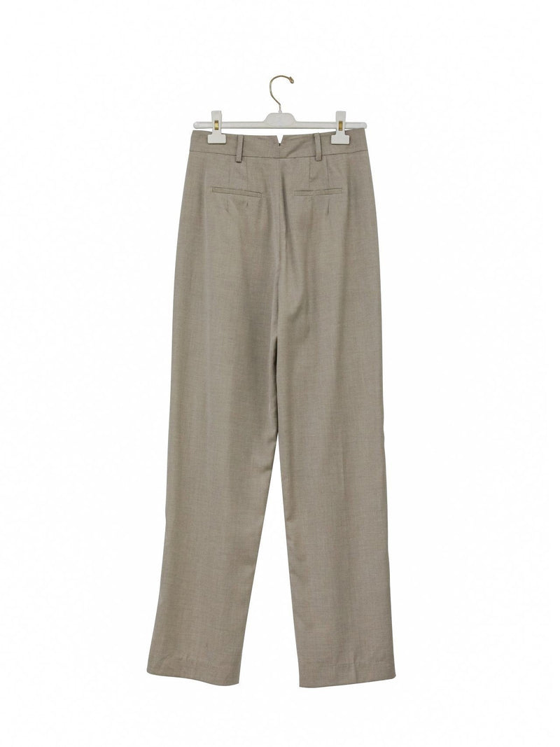 MAXI LENGTH WIDE PIN TUCK TROUSERS