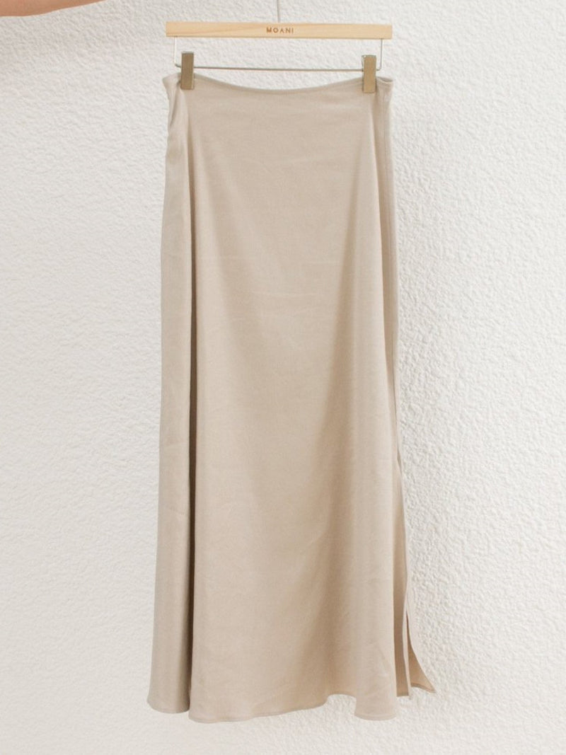 MAXI LINEN SKIRT WITH SIDE SLIT