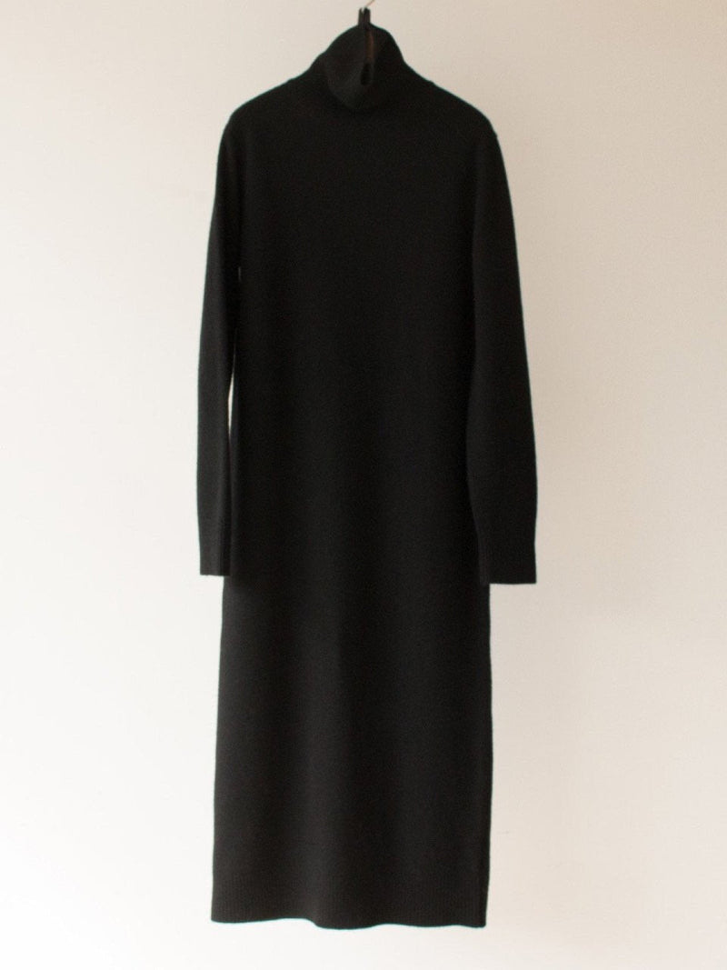 MERINO WOOL CASHMERE TURTLENECK DRESS