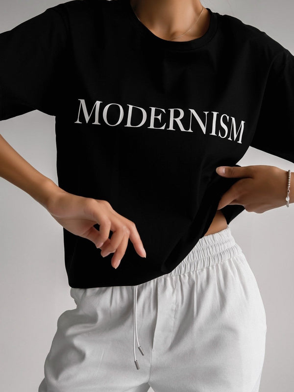 COTTON PRINTED MODERNISM T-SHIRT