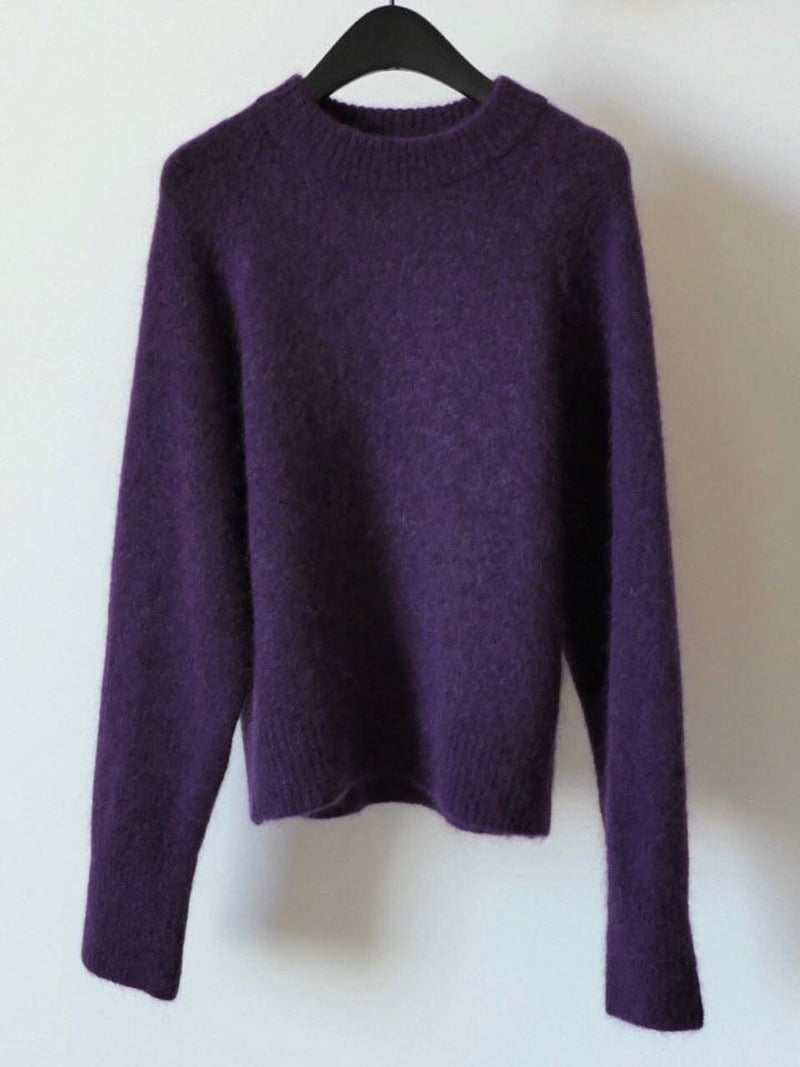 MOHAIR ROUND NECK KNIT