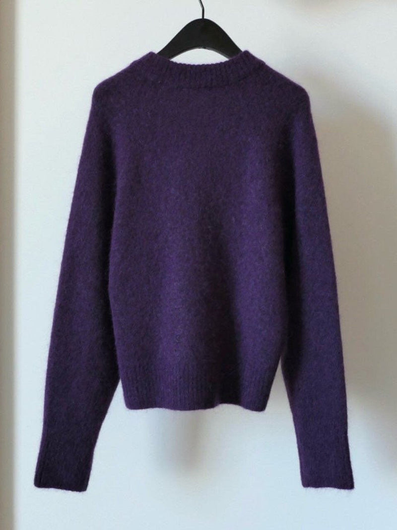 MOHAIR ROUND NECK KNIT