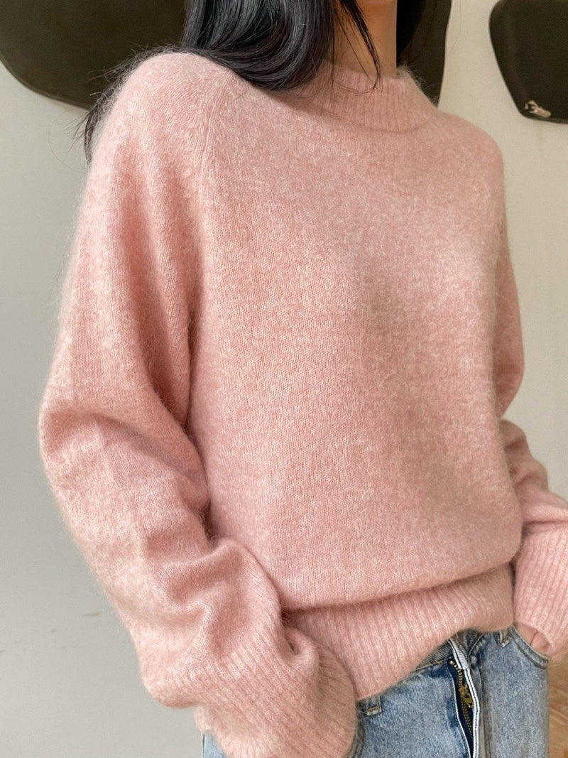 MOHAIR ROUND NECK KNIT